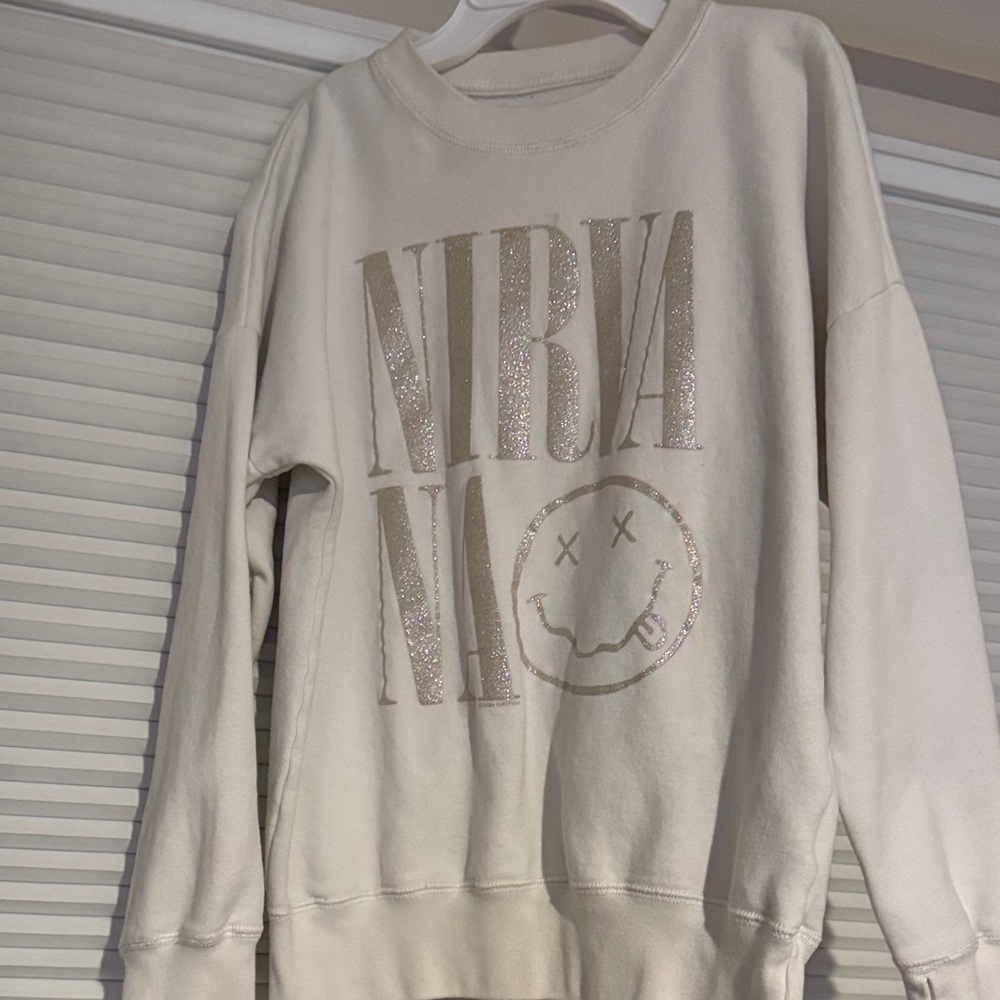 Nirvana Glitter Logo Sweatshirt